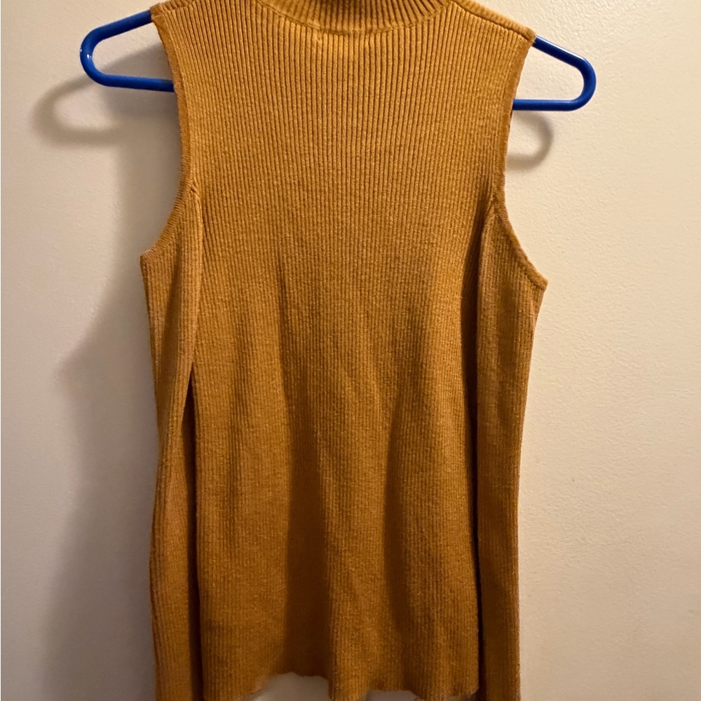 Ambiance Mustard Ribbed Knit Top - Picture 4 of 4